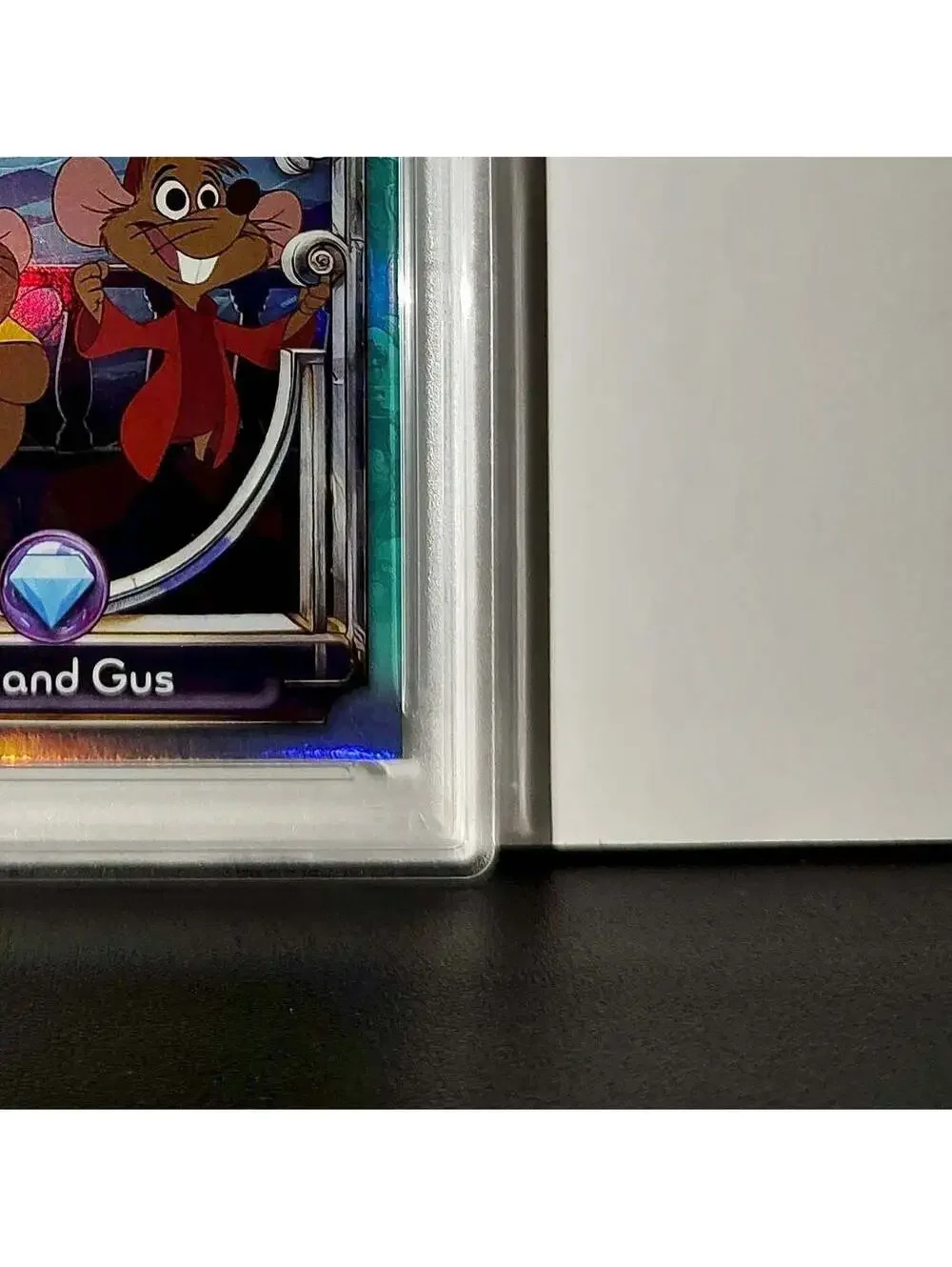 Jaq and Gus 2025 Topps Disney Wonder #111 Diamond Card Cinderella PSA 8